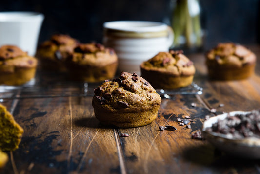 Honey Banana Chocolate Chip Muffins