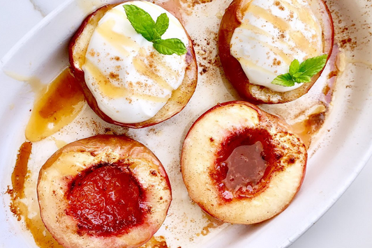 Roasted Peaches with Honey
