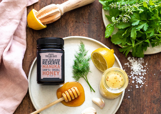 taylor pass new zealand manuka honey reserve with lemon parsley