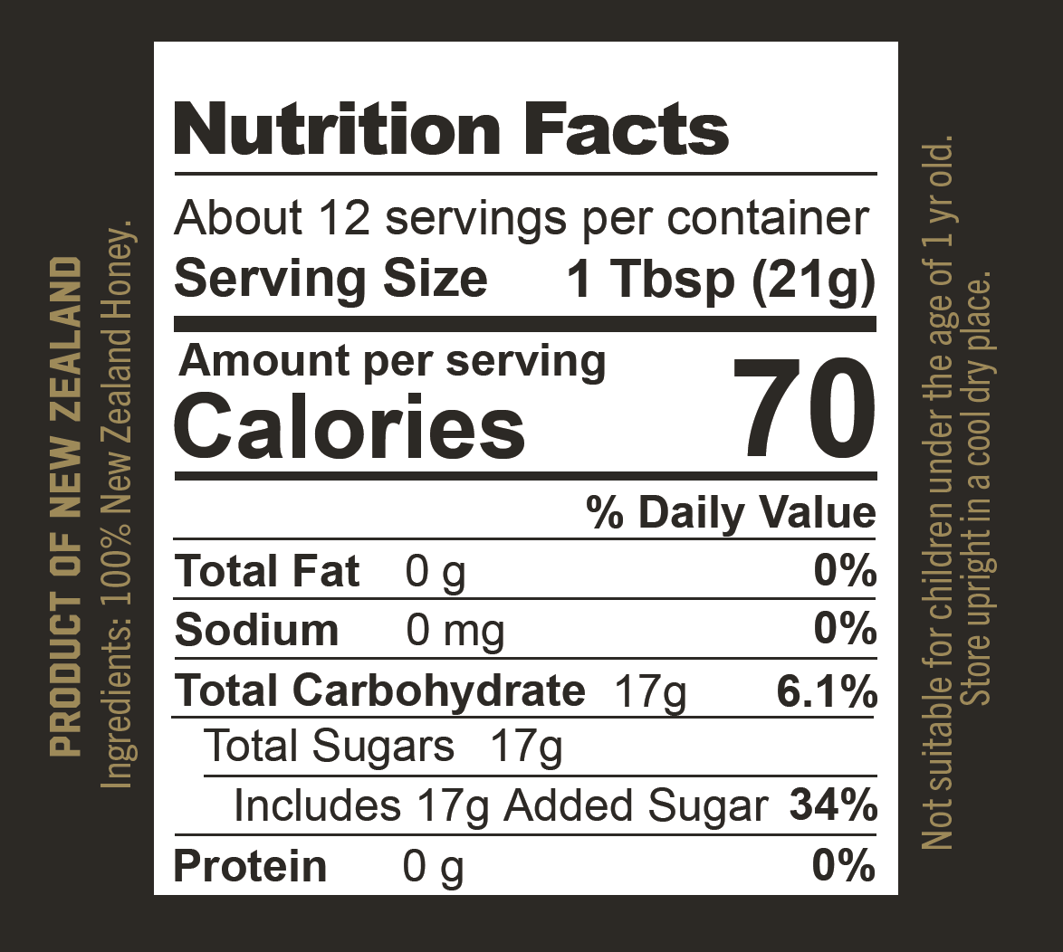 Taylor Pass Honey Co Reserve Mānuka Honey UMF 5+ MGO83+ 8.83oz