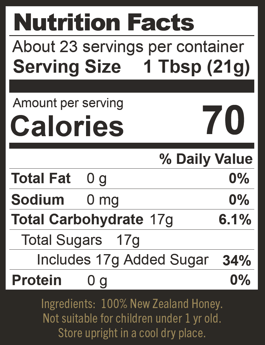 Taylor Pass Honey Co Mānuka Blend Honey 1lb 1.6oz