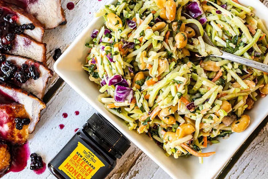 Sweet and Savory Peanut Broccoli Slaw