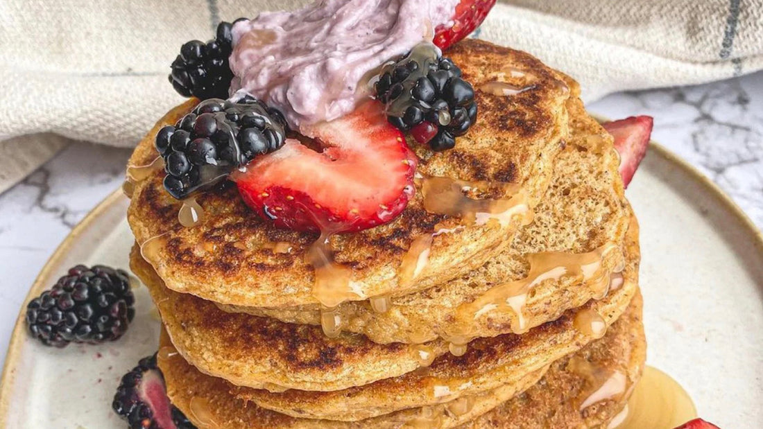 pancakes with fruit on top