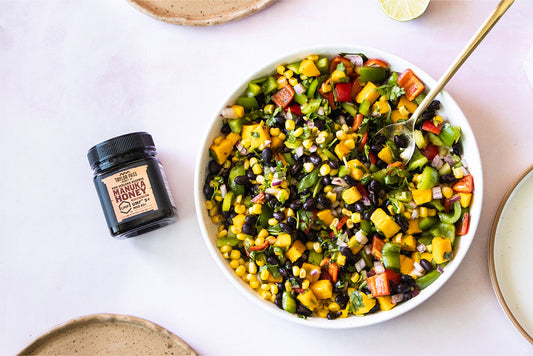 black bean salad with honey