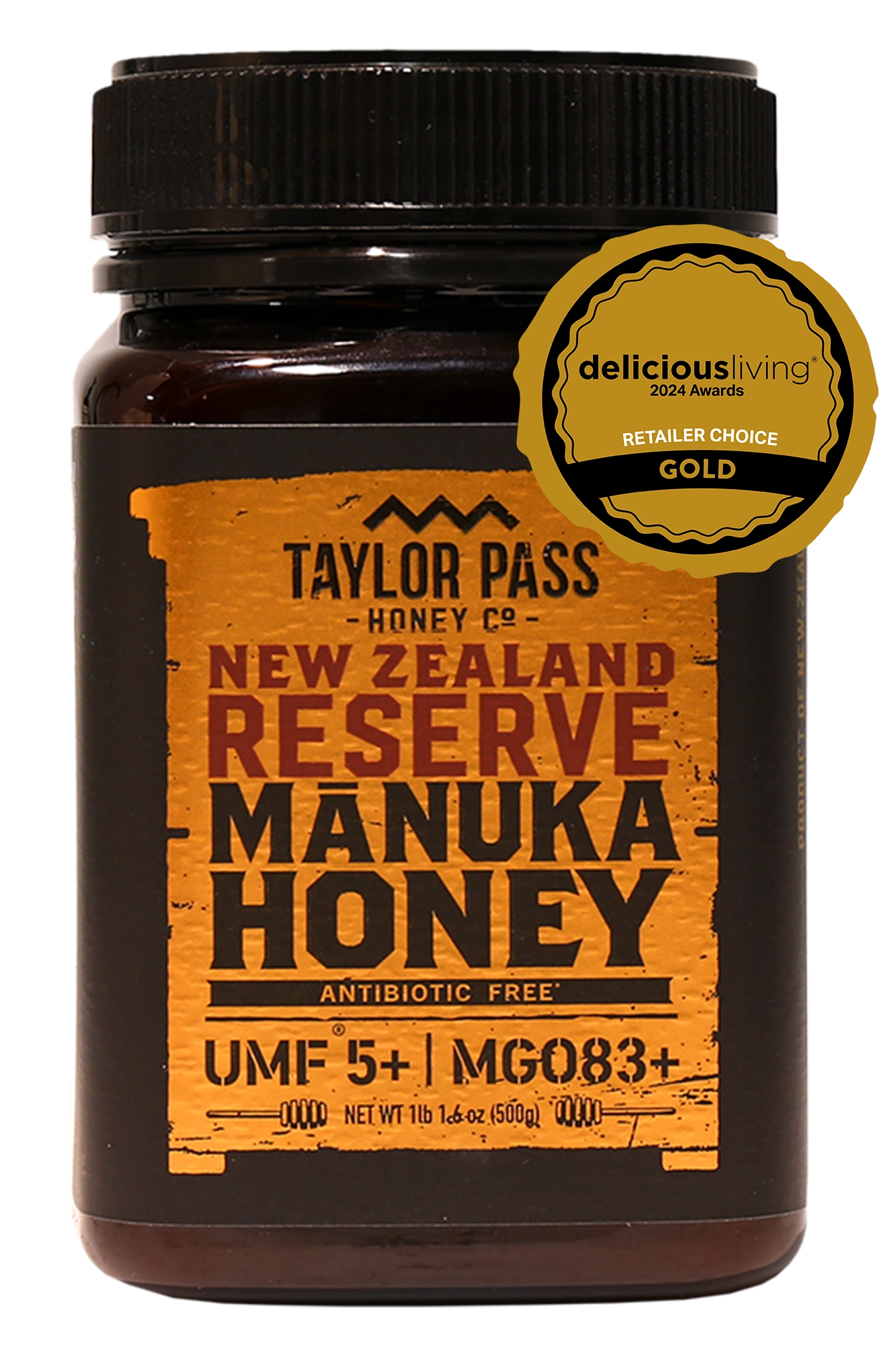 Taylor Pass Honey Co Manuka Honey Reserve UMF 5+ MGO83+ 1 lb 1.6oz