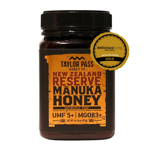 Taylor Pass Honey Co Manuka Honey Reserve UMF 5+ MGO83+ 1 lb 1.6oz