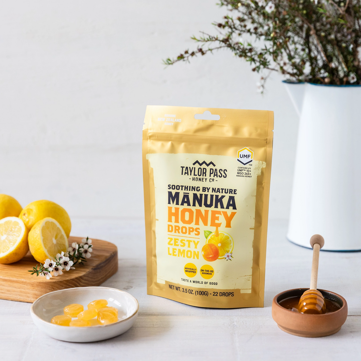 Mānuka Honey Zesty Lemon Drops